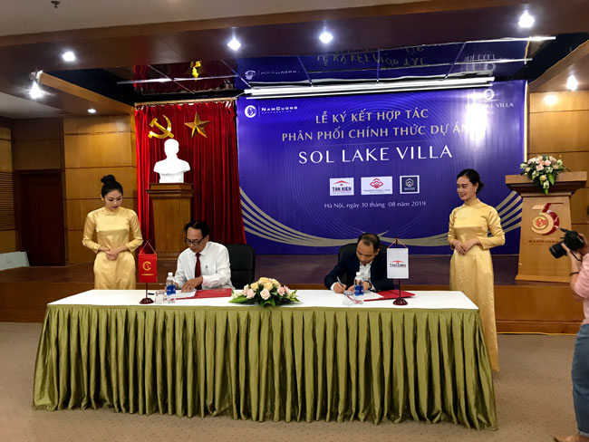 Sự kiện lễ ký kết phân phối biệt thự sol lake villa đô nghĩa