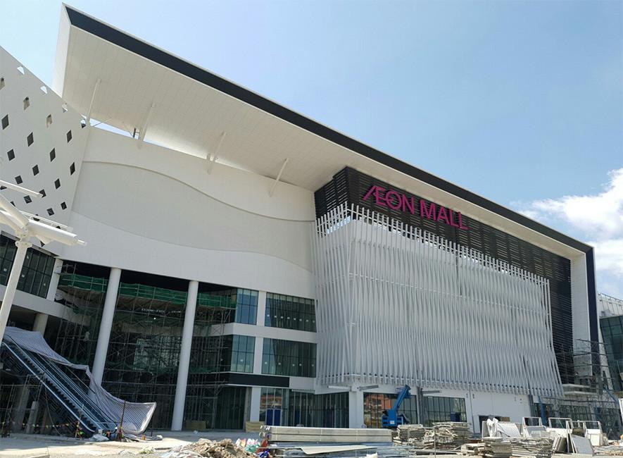 Tiến độ xây dựng siêu thị aeon mall hà đông đang được hoàn thiện các hạng mục quan trọng