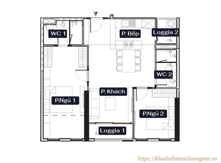 Chung cư anland lakeview nam cường mặt bằng chi tiết căn hộ b5 diện tích 74.16m2