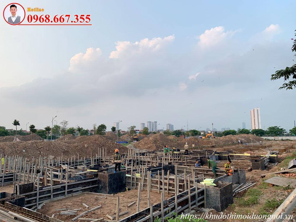 Tiến trình xây dựng vila villa khu EFGK Dương Nội 12